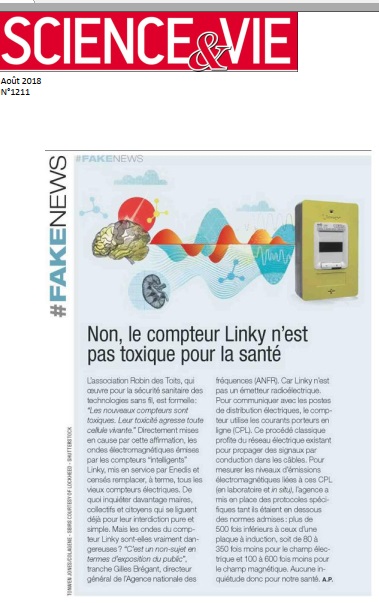 Article Sciences et Vie aout 2018 Linky