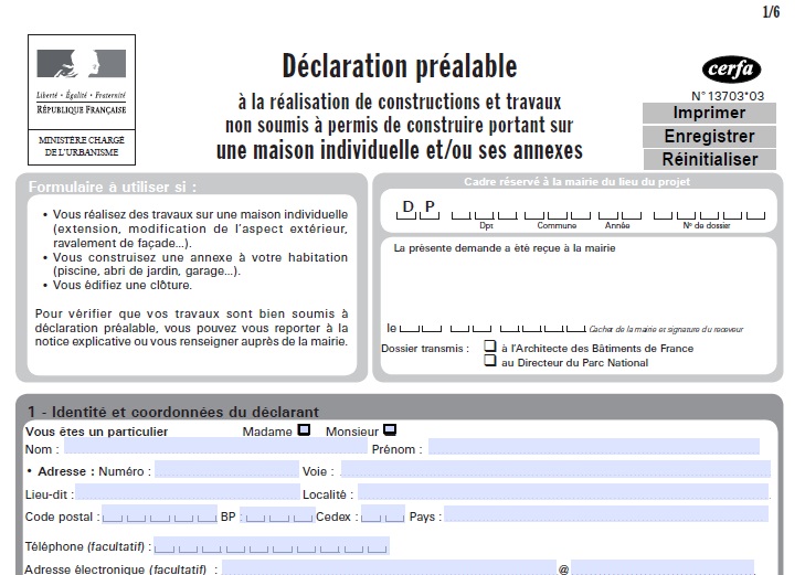 Declaration préalable travaux Declaration préalable travaux