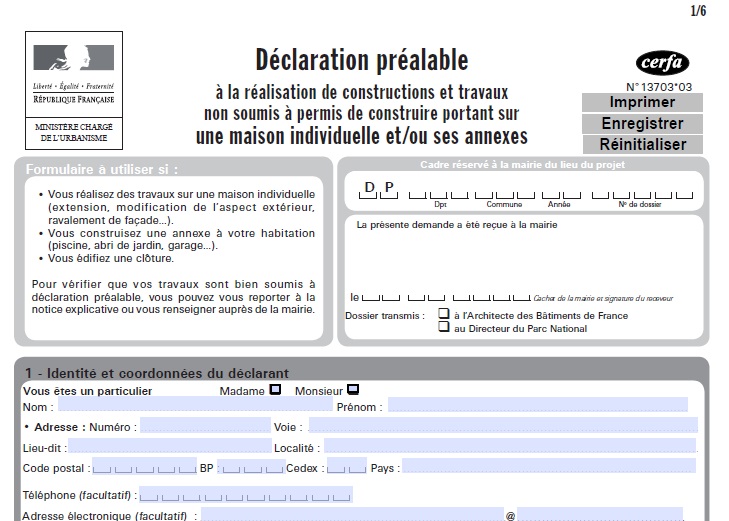 Declaration préalable travaux